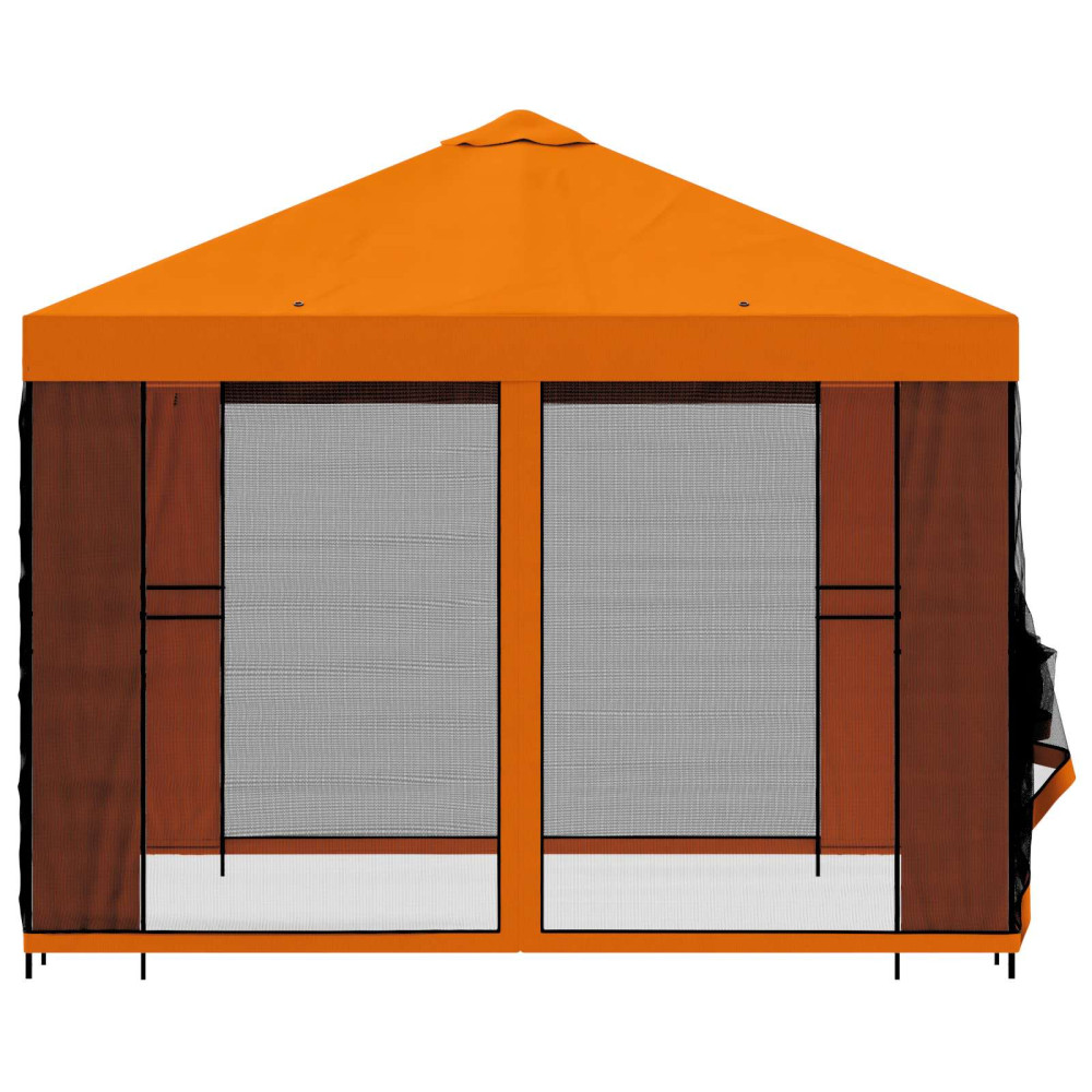 Produktbild för Trädgårdsgazebo med sidoväggar 3 x 3 m Orange