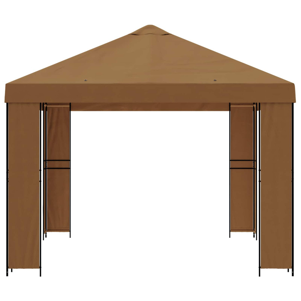 Produktbild för Paviljong 4 × 3 m Beige Polyester och Stål 190 gsm