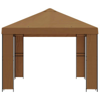 Produktbild för Paviljong 4 × 3 m Beige Polyester och Stål 190 gsm