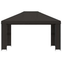 Produktbild för Paviljong 4 × 3 m Antracit Polyester och Stål 190 gsm