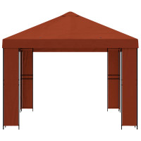 Produktbild för Paviljong 4 × 3 m Terracotta Polyester och Stål 190 gsm