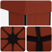 Produktbild för Paviljong 4 × 3 m Terracotta Polyester och Stål 190 gsm
