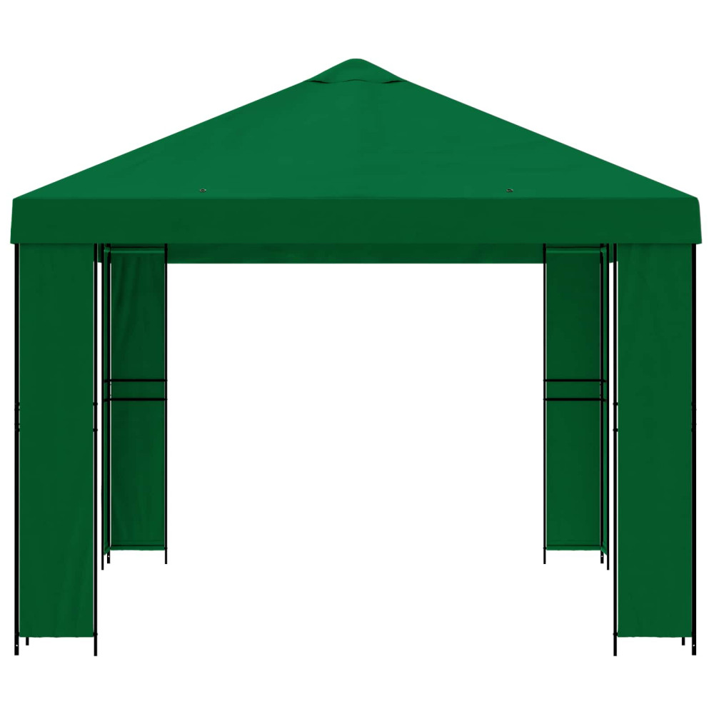 Produktbild för Paviljong 4 × 3 m Grön Polyester och Stål 190 gsm
