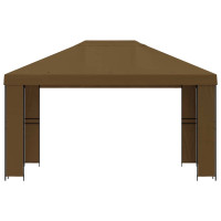 Produktbild för Paviljong 4 × 3 m Taupe Polyester och Stål 190 gsm