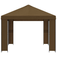 Produktbild för Paviljong 4 × 3 m Taupe Polyester och Stål 190 gsm