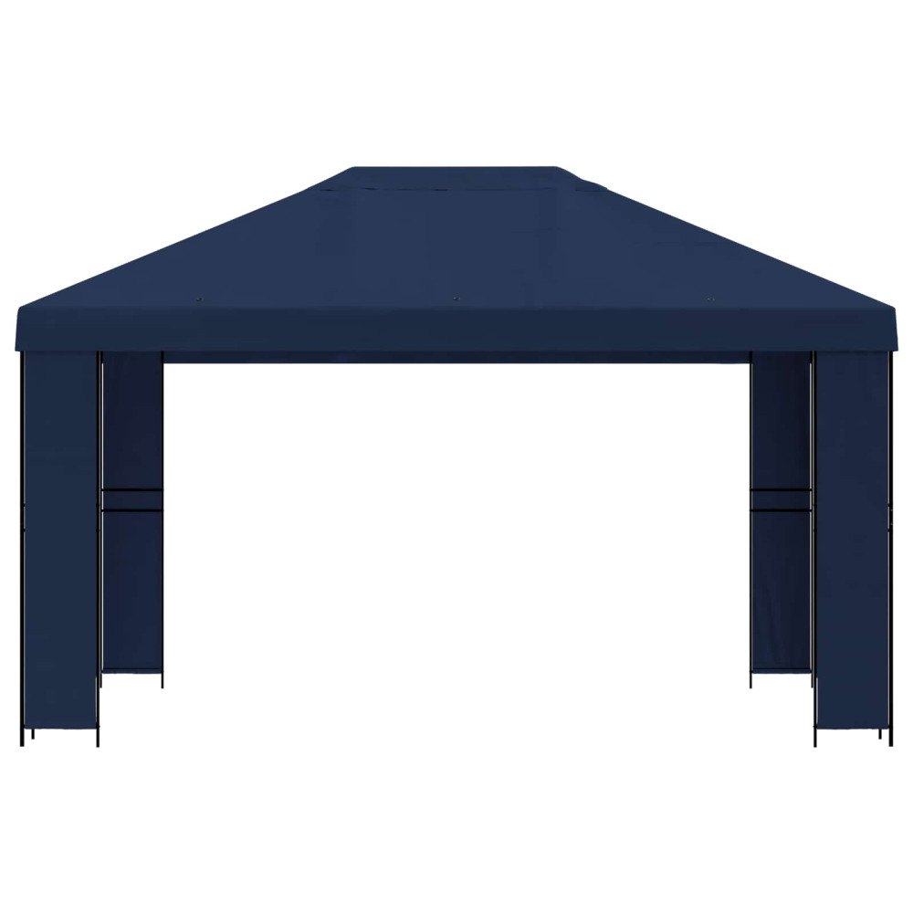 Produktbild för Paviljong 4 × 3 m Blå Polyester och Stål 190 gsm
