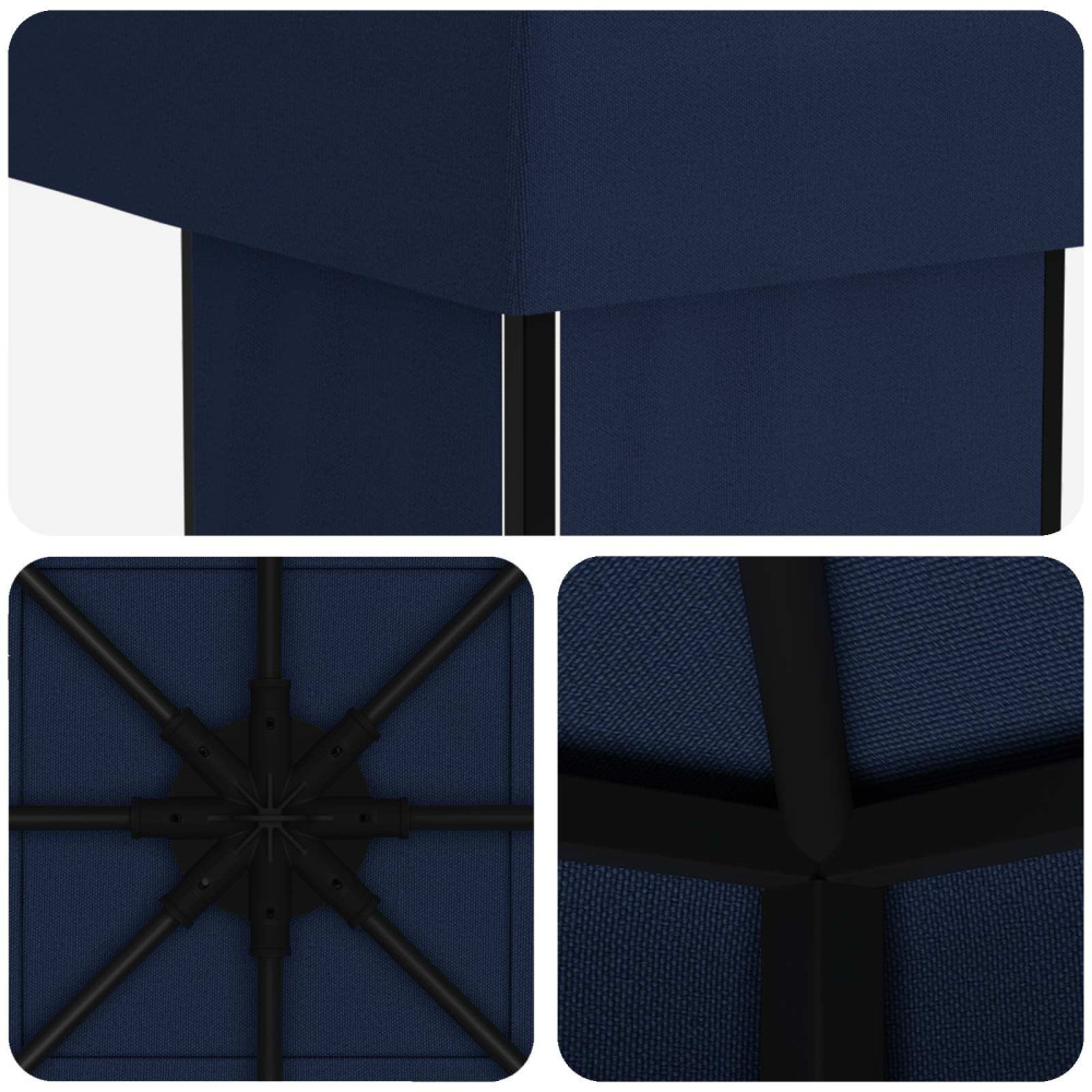 Produktbild för Paviljong 4 × 3 m Blå Polyester och Stål 190 gsm