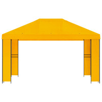 Produktbild för Paviljong 4 × 3 m Gul Polyester och Stål 190 gsm