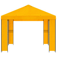 Produktbild för Paviljong 4 × 3 m Gul Polyester och Stål 190 gsm