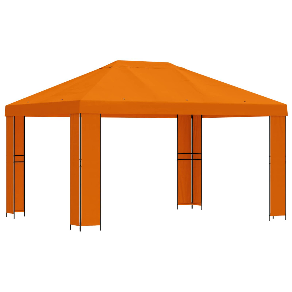 Produktbild för Paviljong 4 × 3 m Orange Polyester och Stål 190 gsm