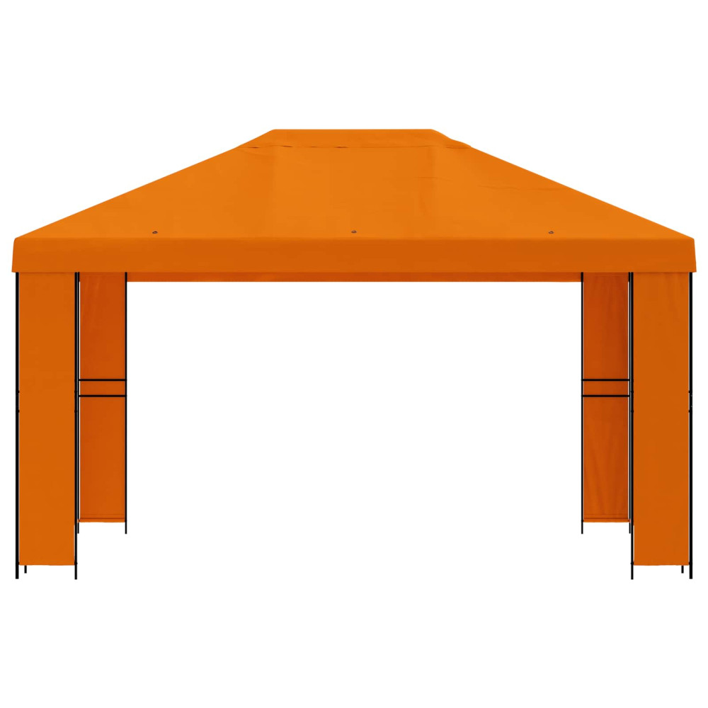 Produktbild för Paviljong 4 × 3 m Orange Polyester och Stål 190 gsm