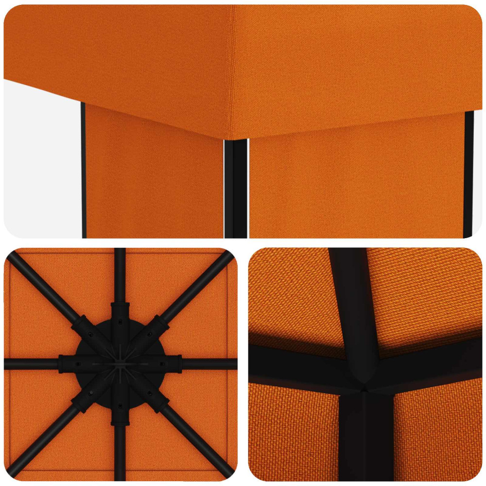 Produktbild för Paviljong 4 × 3 m Orange Polyester och Stål 190 gsm