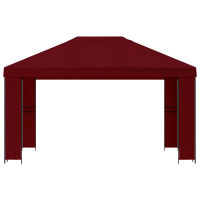 Produktbild för Paviljong 4 × 3 m Vinröd Polyester och Stål 190 gsm