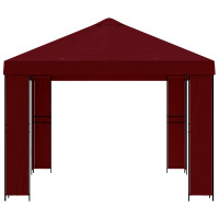 Produktbild för Paviljong 4 × 3 m Vinröd Polyester och Stål 190 gsm
