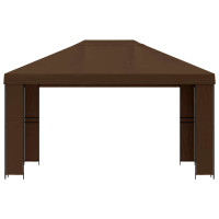 Produktbild för Paviljong 4 × 3 m Brun Polyester och Stål 190 gsm