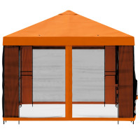 Produktbild för Trädgårdsgazebo med sidoväggar 4 × 3 m Orange