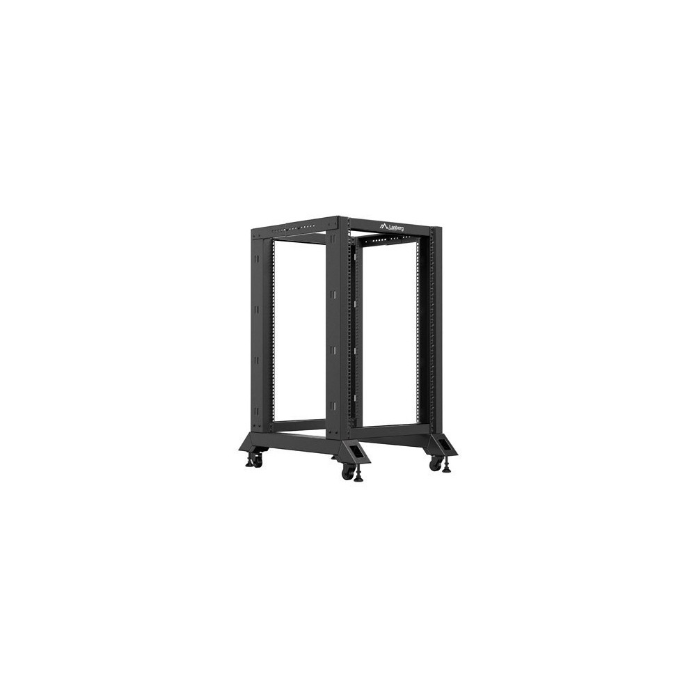 Produktbild för Lanberg OR01-6818-B, Fristående rack, 18U, 600 kg, Styrhjul,...