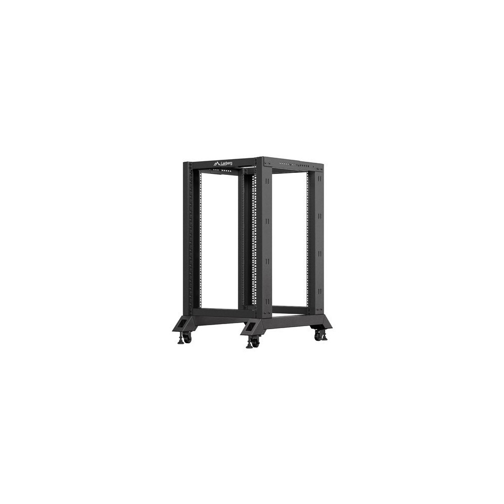 Produktbild för Lanberg OR01-6818-B, Fristående rack, 18U, 600 kg, Styrhjul,...