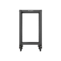 Produktbild för Lanberg OR01-6818-B, Fristående rack, 18U, 600 kg, Styrhjul,...