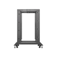 Produktbild för Lanberg OR01-6818-B, Fristående rack, 18U, 600 kg, Styrhjul,...