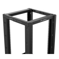 Produktbild för Lanberg OR01-6818-B, Fristående rack, 18U, 600 kg, Styrhjul,...