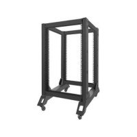 Produktbild för Lanberg OR01-6818-B, Fristående rack, 18U, 600 kg, Styrhjul,...