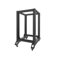 Produktbild för Lanberg OR01-6818-B, Fristående rack, 18U, 600 kg, Styrhjul,...