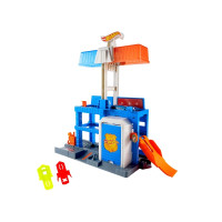 Produktbild för Hot Wheels City Polistornet i centrum-lekset och en formgjut...