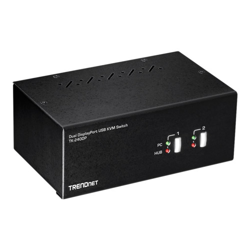 TRENDnet TRENDnet TK-240DP - omkopplare för tangentbord/video/mus/ljud/USB - 2 portar - TAA-kompatibel