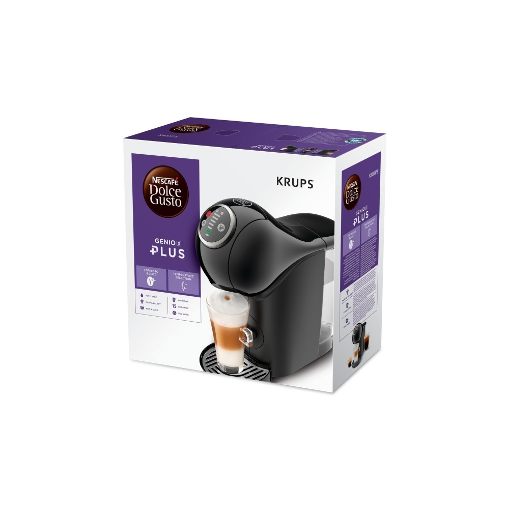 Produktbild för Krups Nescafé Dolce Gusto Genio S Plus KP340810 - kaffemaskin - 15 bar - svart
