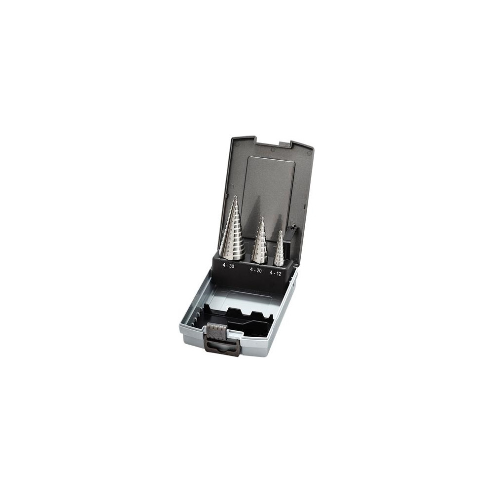 Produktbild för THÜRMER TOOLS trappborrsats 4–12 mm, 1 mm stigning: 4–20/4–3...