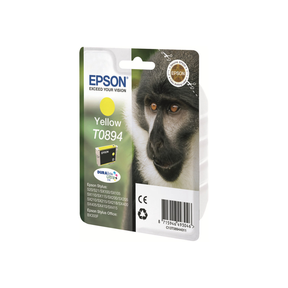 Produktbild för Epson T0894 - gul - original - bläckpatron