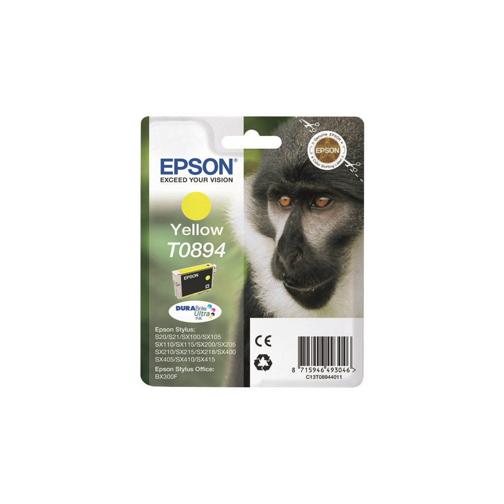 Produktbild för Epson T0894 - gul - original - bläckpatron