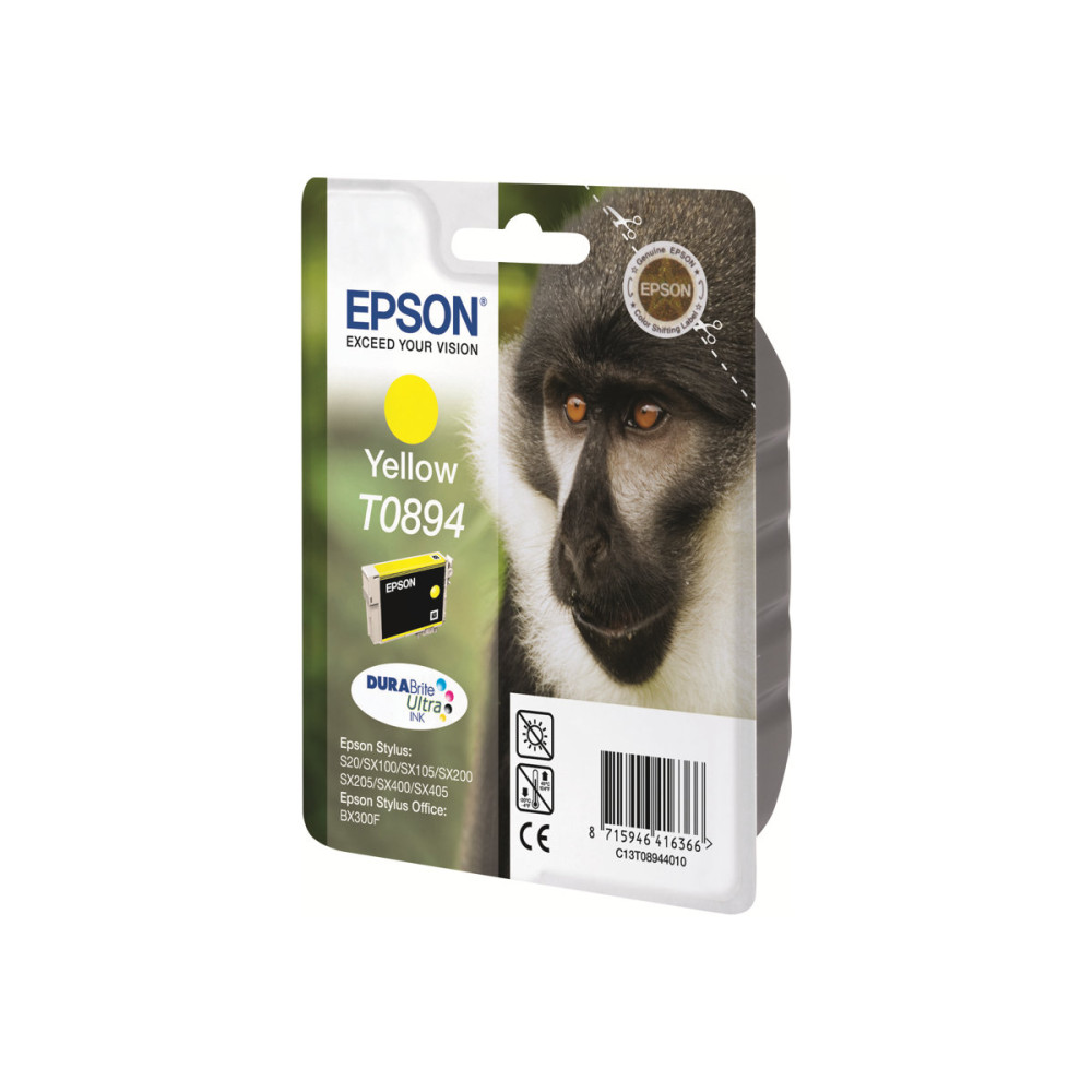 Produktbild för Epson T0894 - gul - original - bläckpatron