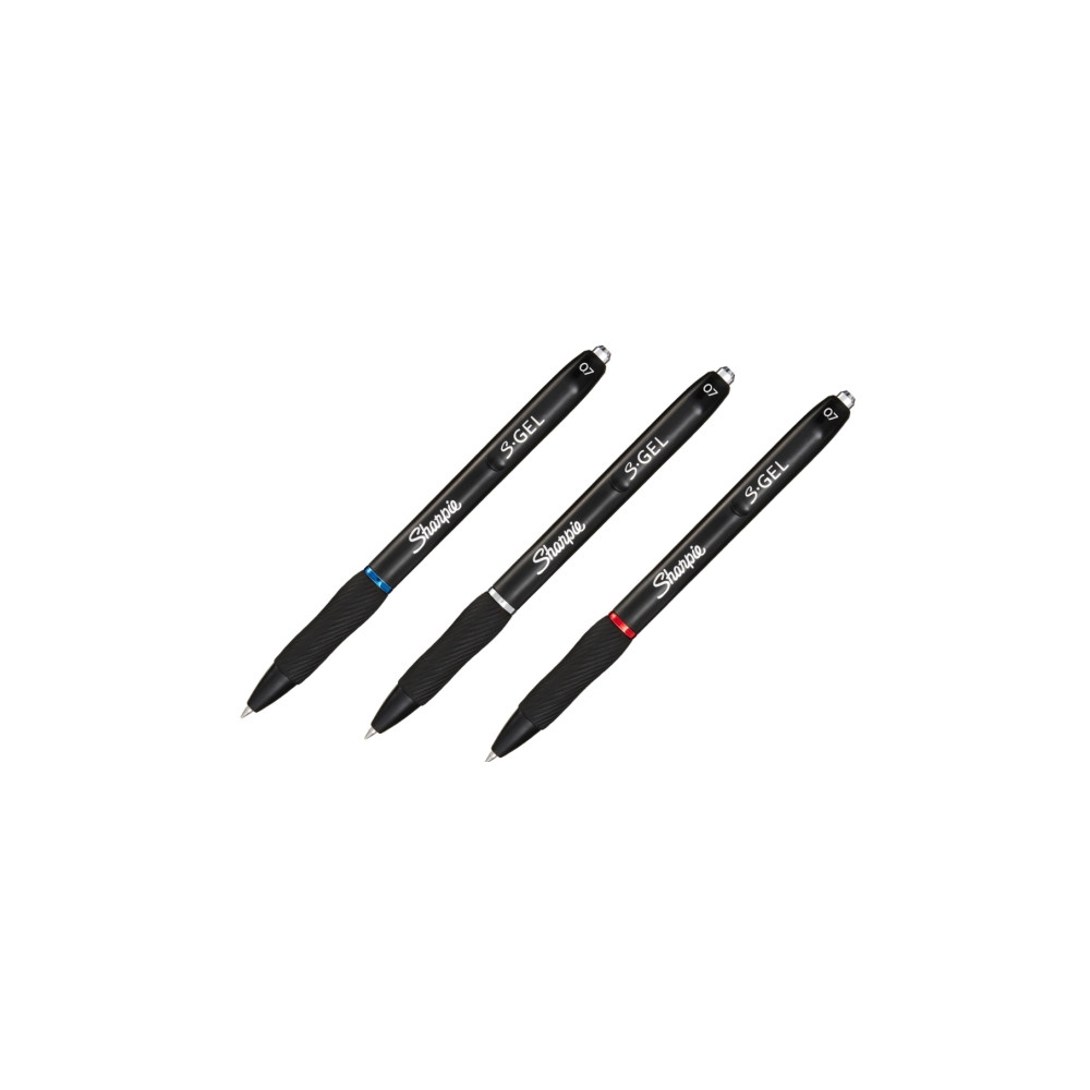 Produktbild för Sharpie S-Gel, Indragbar gelpenna, Svart, Blå, Röd, Svart, M...