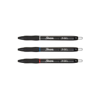 Produktbild för Sharpie S-Gel, Indragbar gelpenna, Svart, Blå, Röd, Svart, M...