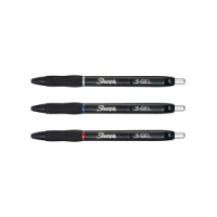 Produktbild för Sharpie S-Gel, Indragbar gelpenna, Svart, Blå, Röd, Svart, M...