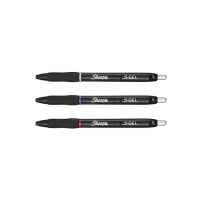 Produktbild för Sharpie S-Gel, Indragbar gelpenna, Svart, Blå, Röd, Svart, M...