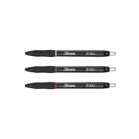 Produktbild för Sharpie S-Gel, Indragbar gelpenna, Svart, Blå, Röd, Svart, M...