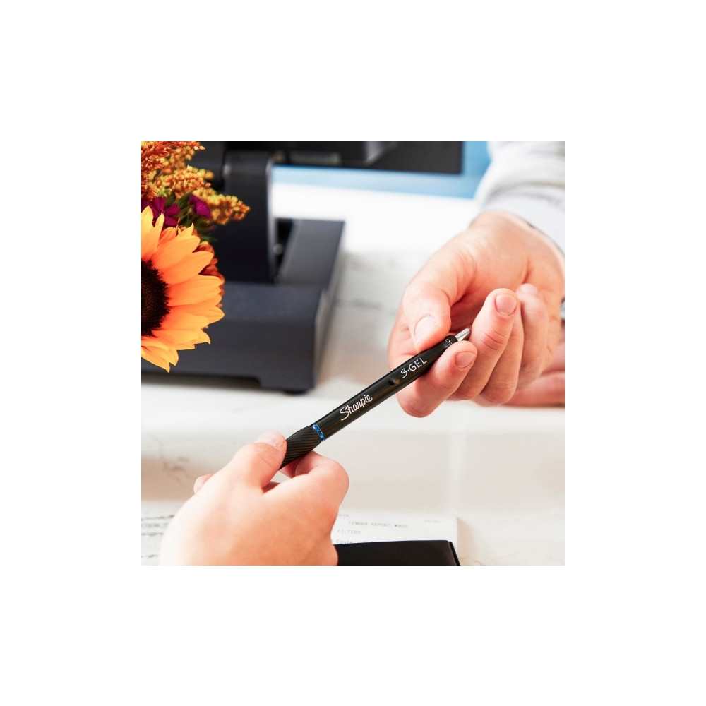 Produktbild för Sharpie S-Gel, Indragbar gelpenna, Svart, Blå, Röd, Svart, M...