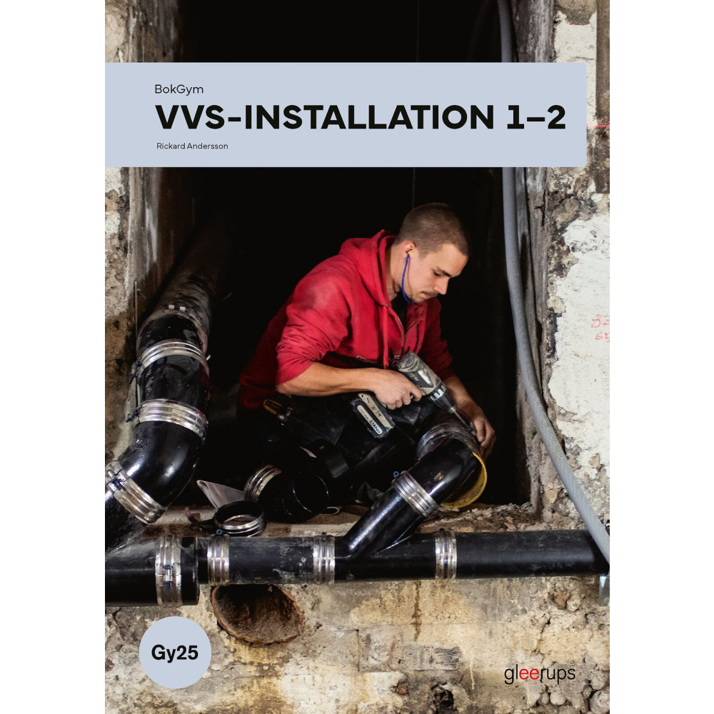 Produktbild för Bokgym VVS-Installation 1-2, bok, Gy25 (bok, spiral)