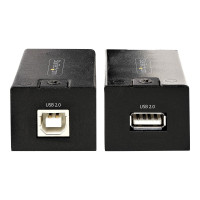 Produktbild för StarTech.com USB 2.0 Extender over Cat5e/Cat6 Cable (RJ45), 492ft/150m USB Over Ethernet Extender/Adapter Kit - Externally Powered USB Extender, USB to Ethernet Converter, 480 Mbps, Rugged Metal Housing (C15012-USB-EXTENDER) - USB-förlängningskabel - USB 