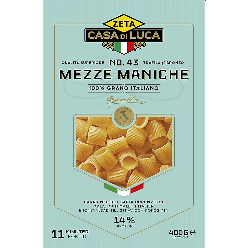 Produktbild för Mezze Maniche Pasta 400g