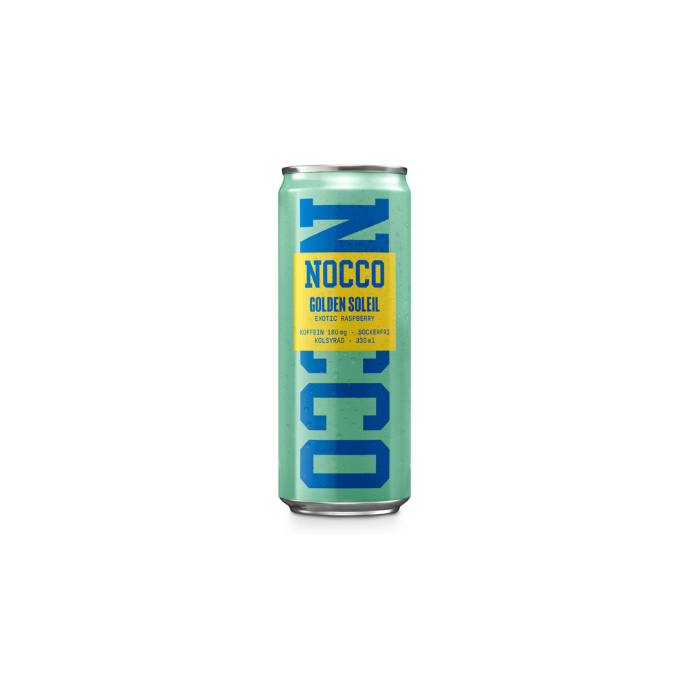 Produktbild för Nocco Golden Soleil Exotic Raspberry 33 cl