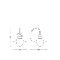 Produktbild för Philips myGarden Raindrop vägglampa 60 W E27 ljuskälla medfö...