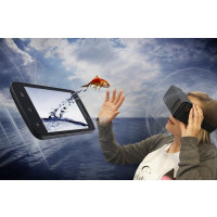 Produktbild för MODECOM FreeHANDS MC-G3DC - headset med virtuell verklighet för mobiltelefon