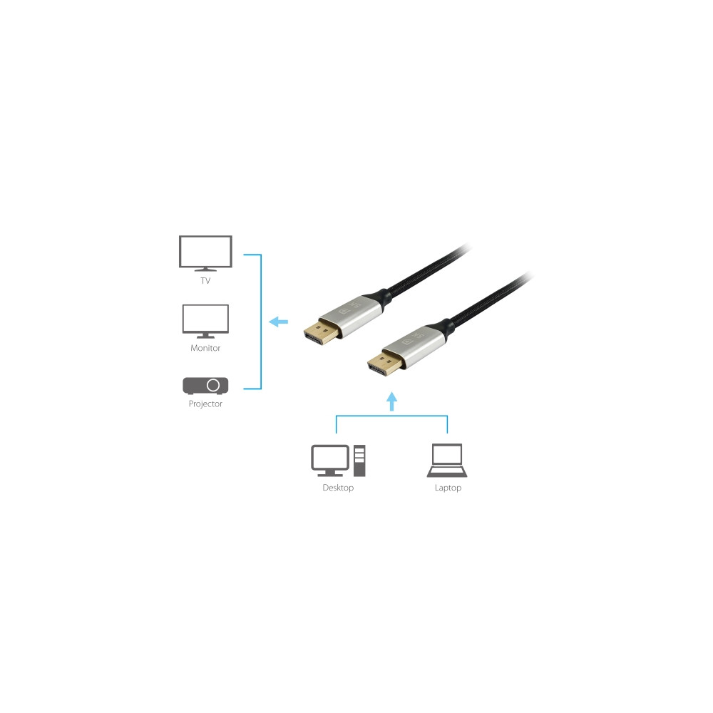 Produktbild för Equip - DisplayPort-kabel - DisplayPort till DisplayPort - 10 m