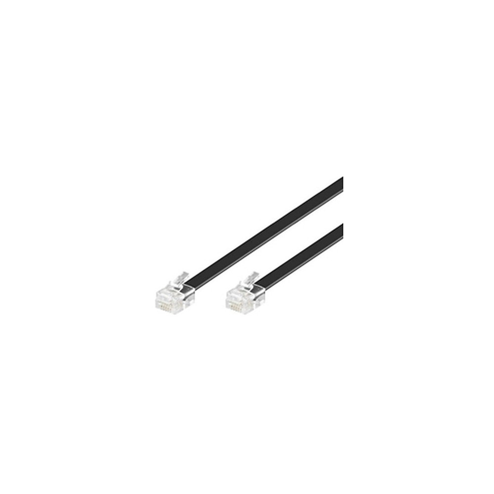 Produktbild för MicroConnect Modular Straight - telefonkabel - 10 m - svart