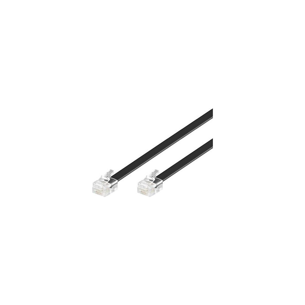 Produktbild för MicroConnect Modular Straight - telefonkabel - 10 m - svart