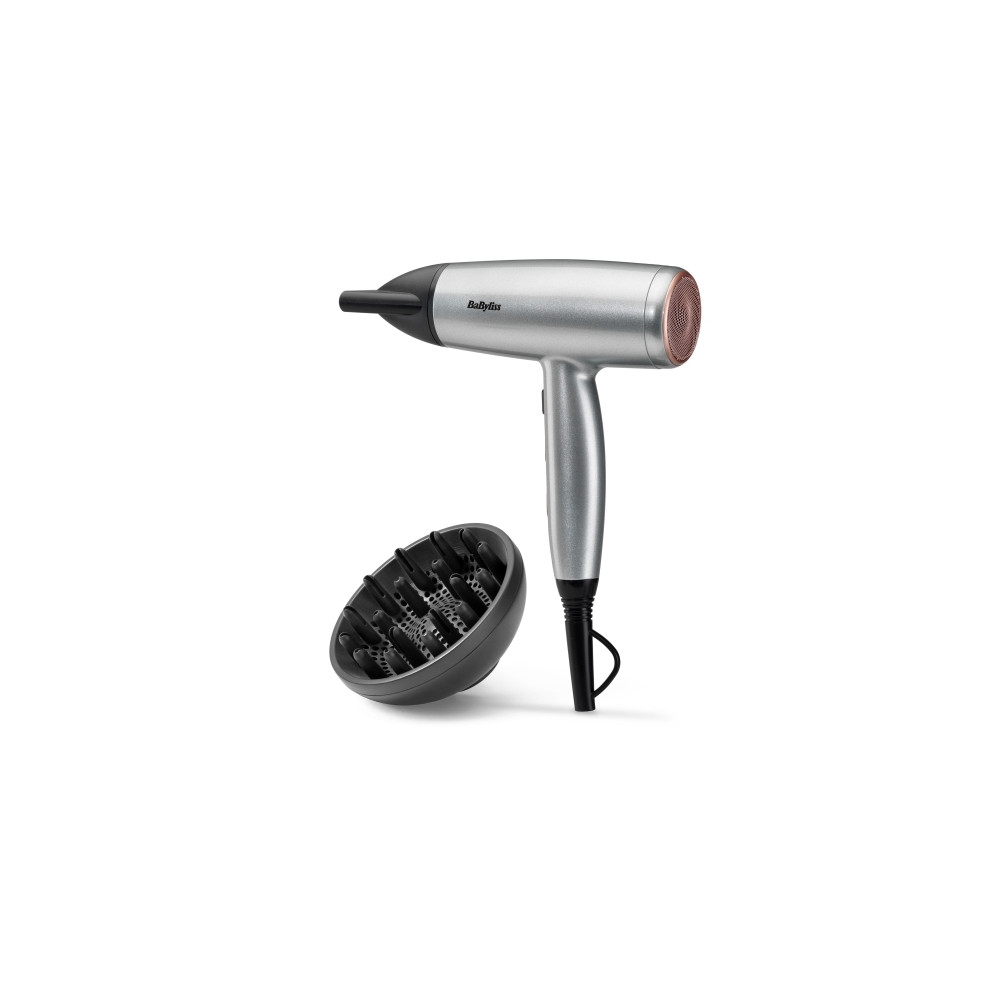 Produktbild för BaByliss Cosmos D580DE, ?DC, Satinstål, Hängögla, 1,95 m, Kn...